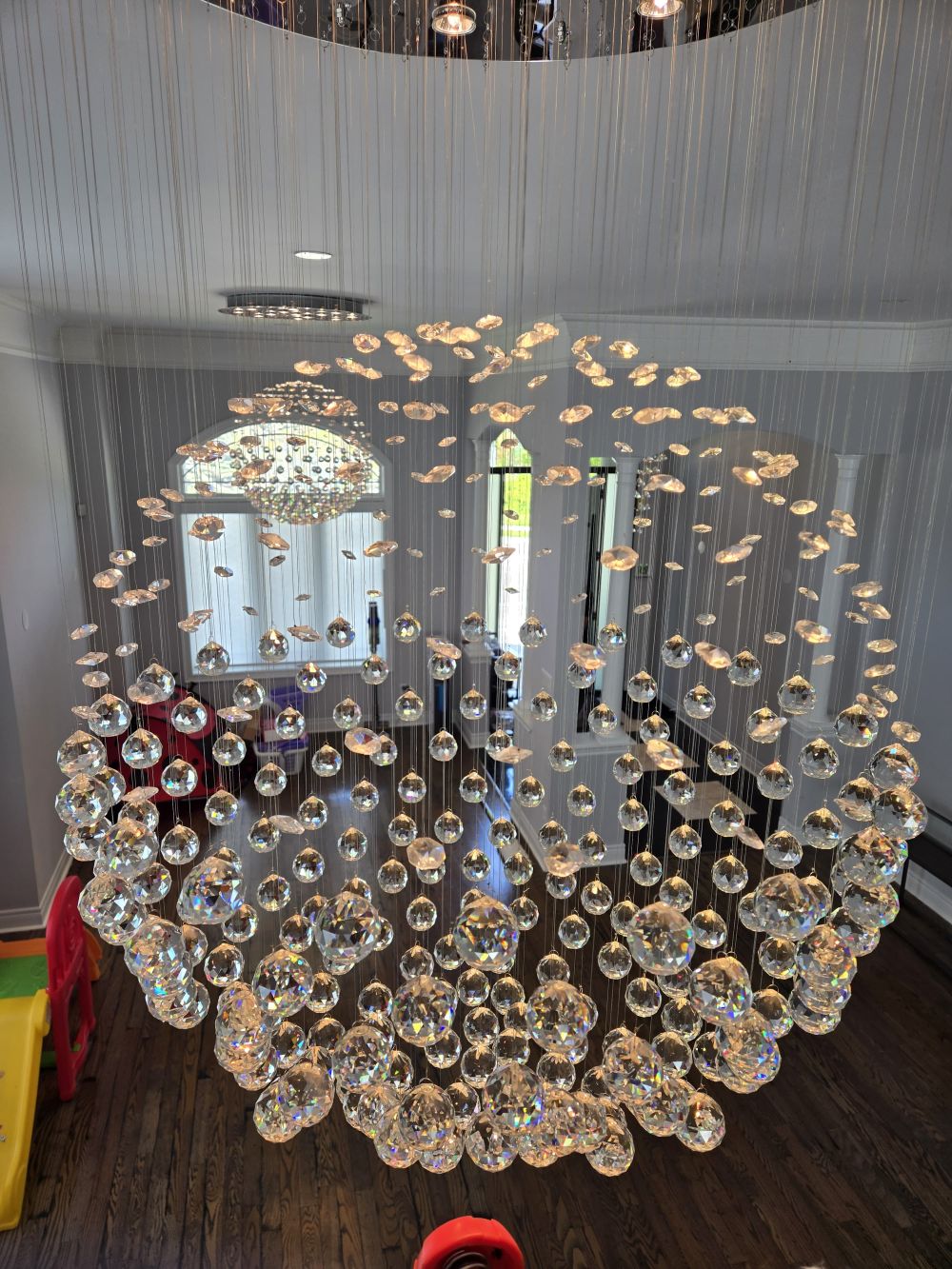 Before & After Chandelier Cleaning