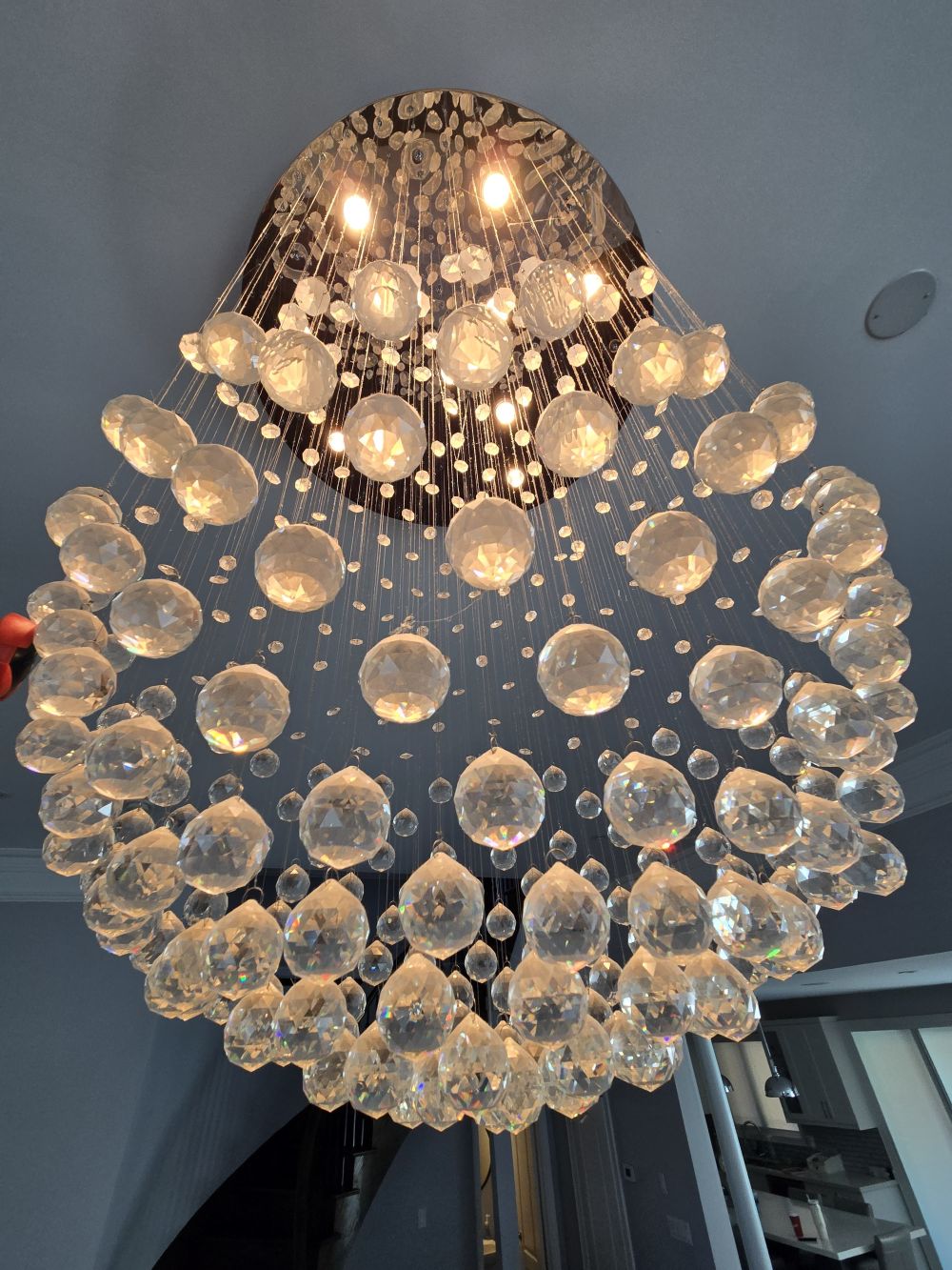 Before & After Chandelier Cleaning