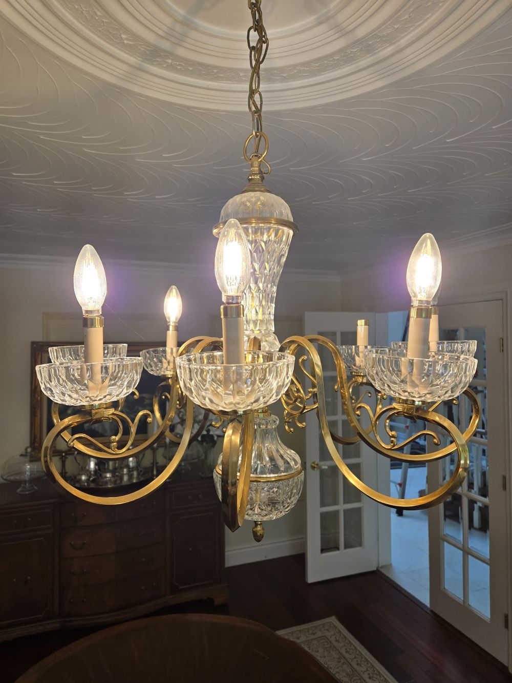Before & After Chandelier Cleaning
