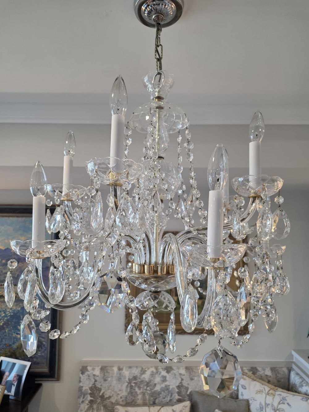 Before & After Chandelier Cleaning