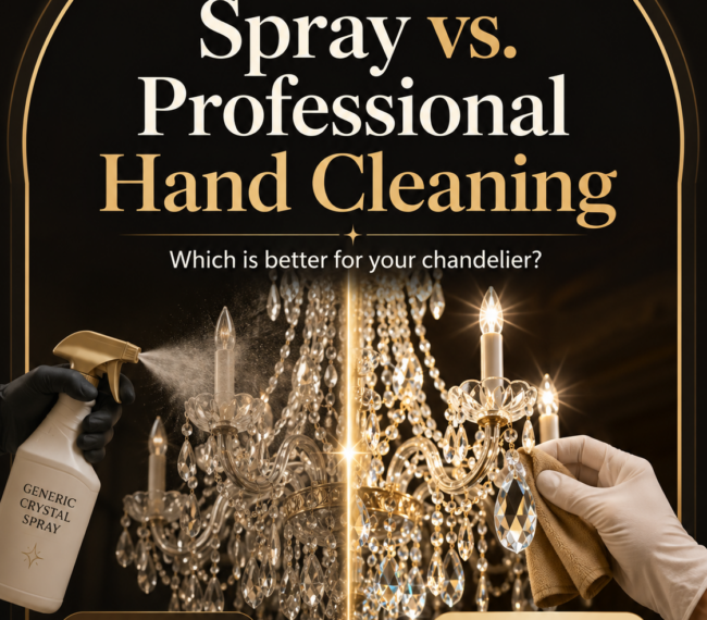 chandelier cleaning spray vs professional cleaning
