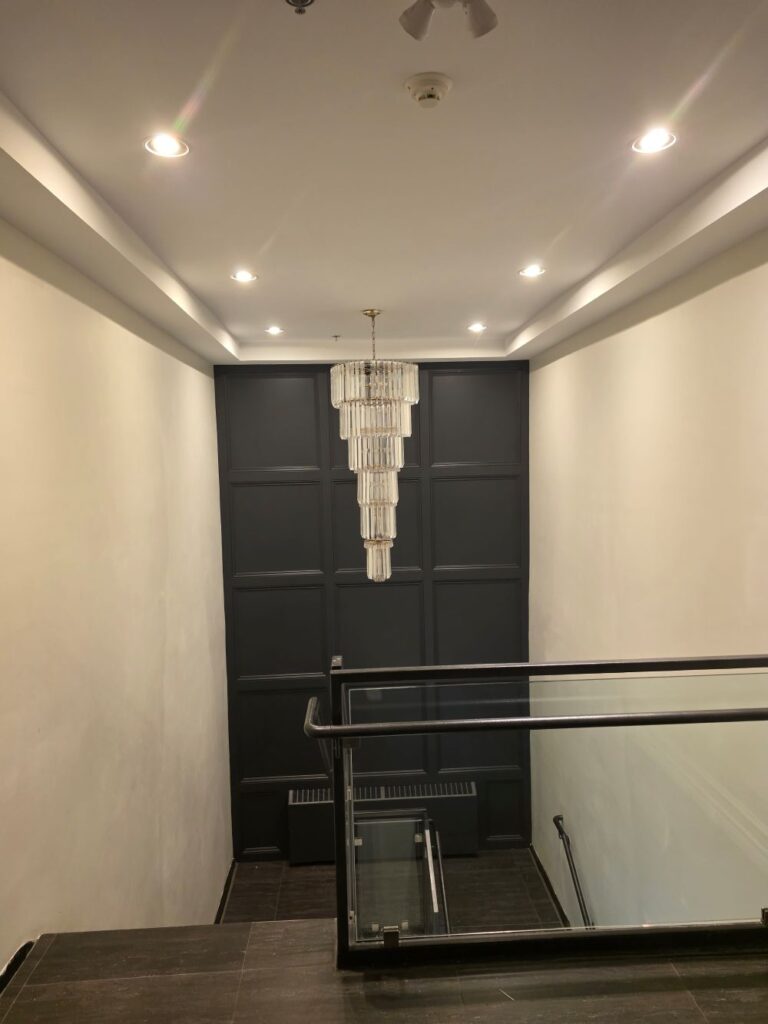 High Ceiling & Staircase Chandelier Cleaning