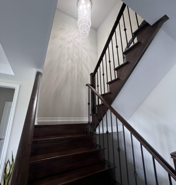 High Ceiling & Staircase Chandelier Cleaning