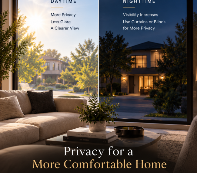 does privacy window film work at night