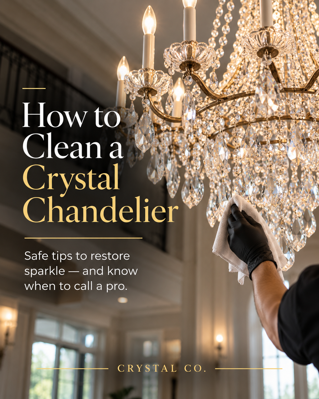 how to clean a crystal chandelier