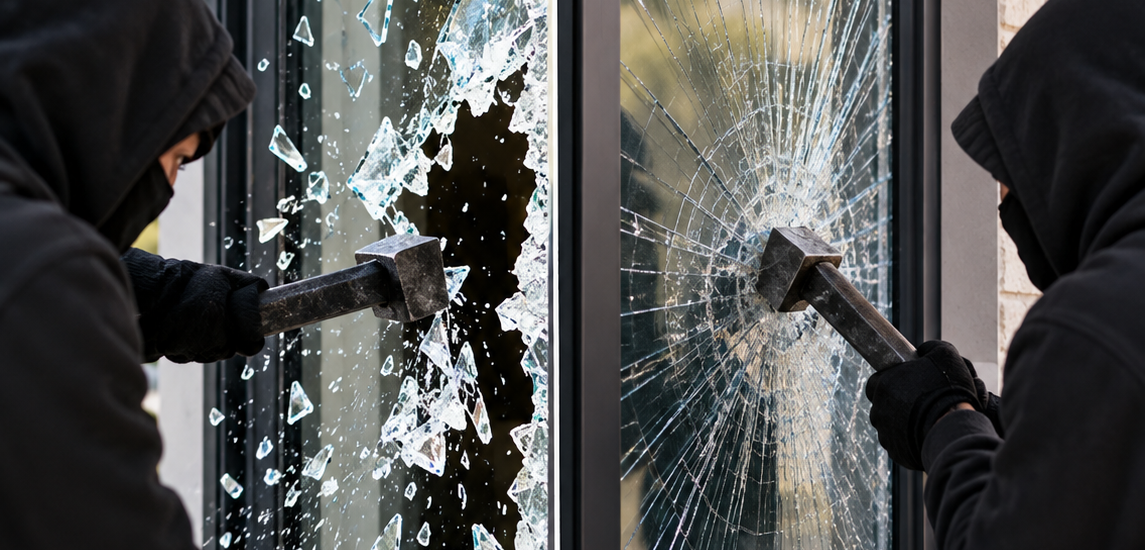 does window security film prevent break ins