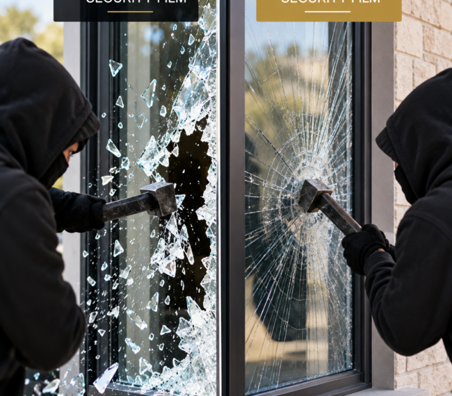 does window security film prevent break ins